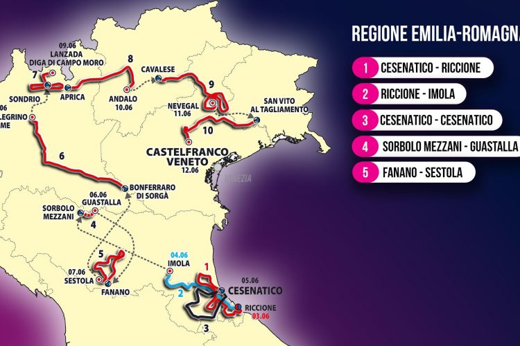 Dal 3 Al 12 Giugno Il 44° Giro D’Italia Giovani Under 23: Sfida E Palcoscenico Per Atleti E Territori. Le Prime 5 Tappe In Emilia Romagna